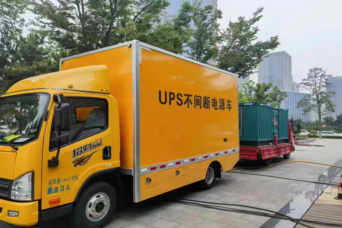 锦江发电机租赁施工现场