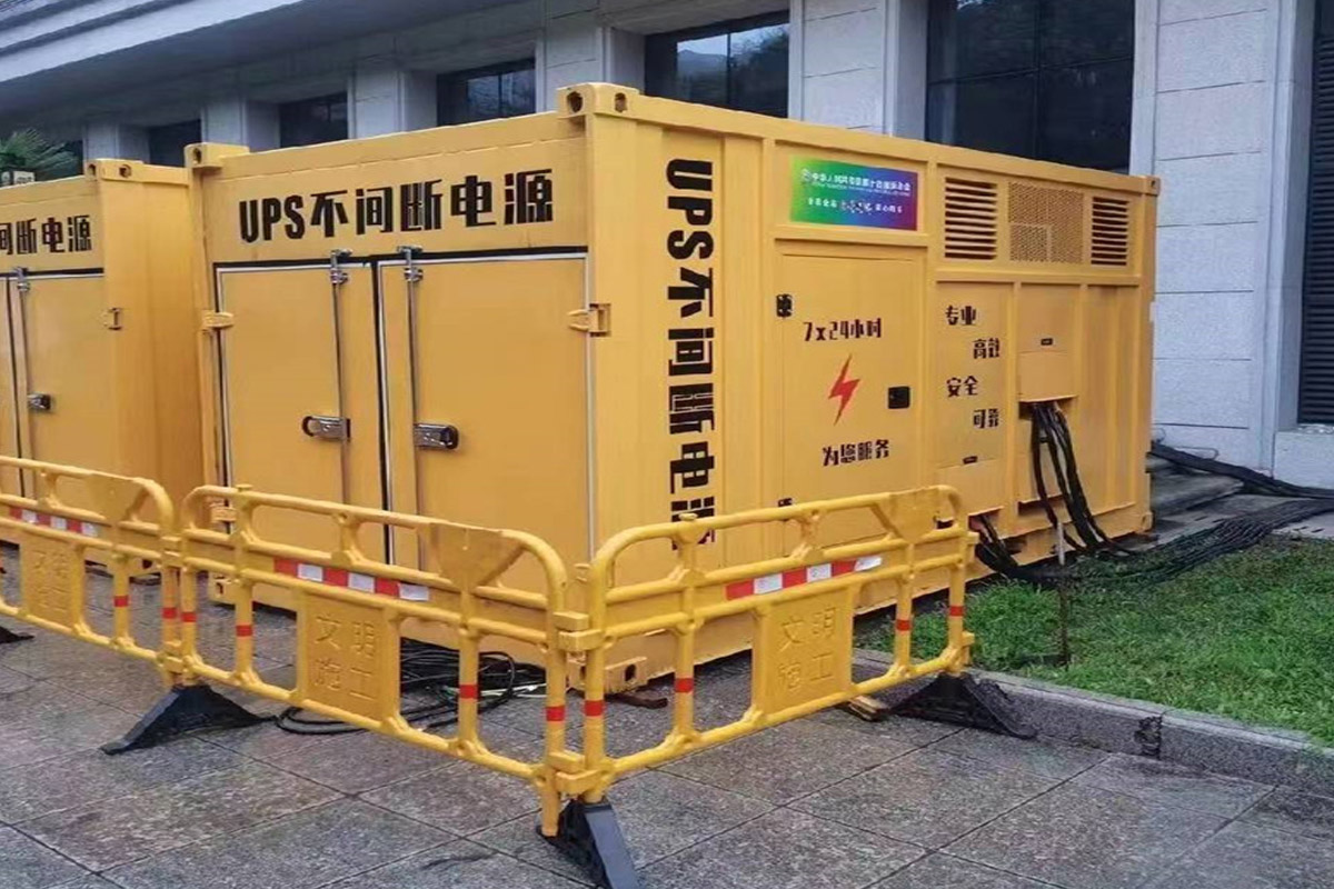 锦江发电机租赁施工现场