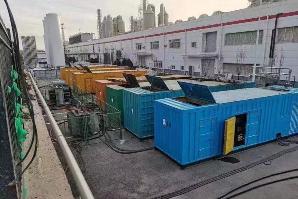锦江发电机租赁施工现场